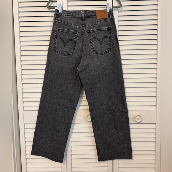 Levi’s Ribcage Straight Ankle - HEMMED - Sz 27 - Washed Black - Picture 7 of 7